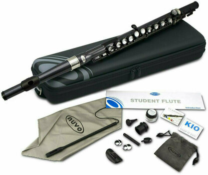NUVO Student Flute Kit Carbon Fiber Effect - Muziker