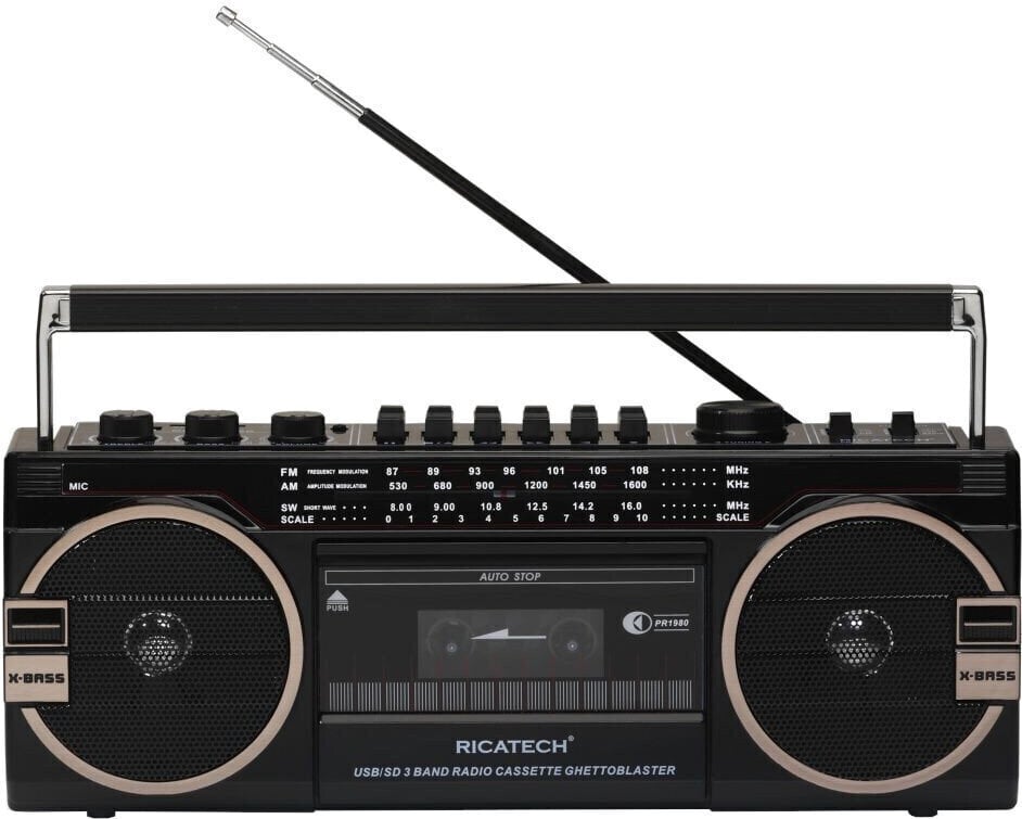 Retro-radio Ricatech PR1980 Ghettoblaster