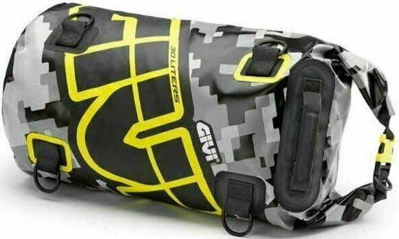 Motorrad Hintere Koffer / Hintere Tasche Givi EA114CM Waterproof Cylinder Seat Bag 30L Camo/Grey/Yellow - 1