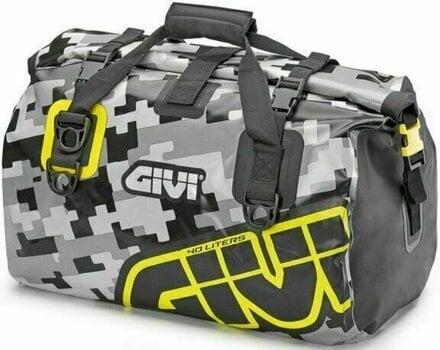 Motorcycle Top Case / Bag Givi EA115CM Waterproof Cylinder Seat Bag 40L Camo/Grey/Yellow - 1