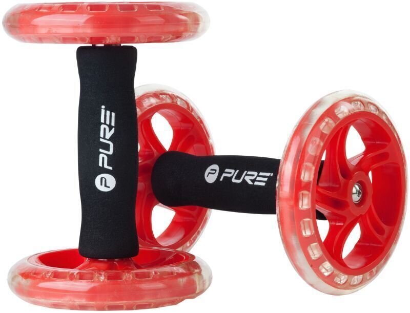 Buikspierwiel Pure 2 Improve Core Training Wheels 2 Zwart-Red Buikspierwiel
