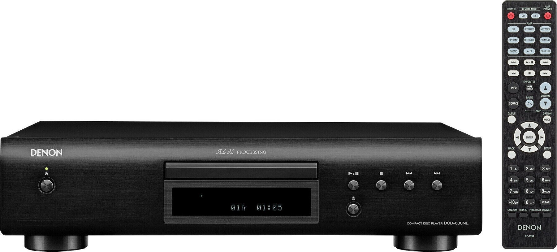 Hi-Fi CD-spelare Denon DCD-600NE BKE2 Svart Hi-Fi CD-spelare