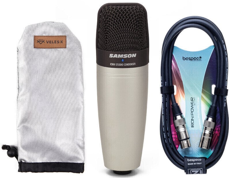 Microphone à condensateur pour studio Samson C01 Condenser Microphone SET Microphone à condensateur pour studio