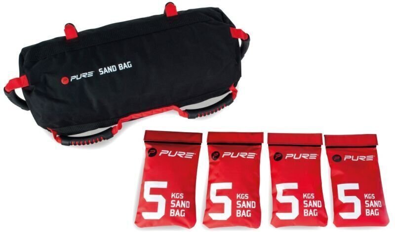 Utežna vreča Pure 2 Improve Sandbag Črna 20 kg Utežna vreča