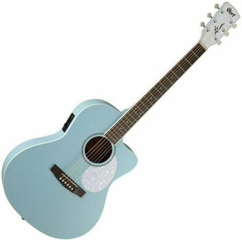 Jumbo elektro-akoestische gitaar Cort Jade Classic Sky Blue - 1