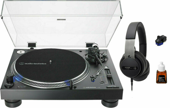 Gira-discos para DJ Audio-Technica Bedroom DJ Promo Black SET Preto Gira-discos para DJ - 1