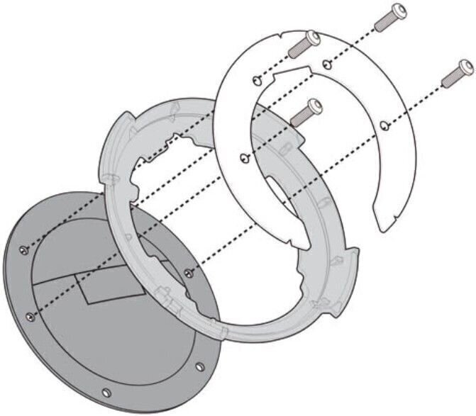 Příslušenství pro moto kufry, tašky Givi BF39 Specific Flange for Fitting Tanklock, TanklockED Bags