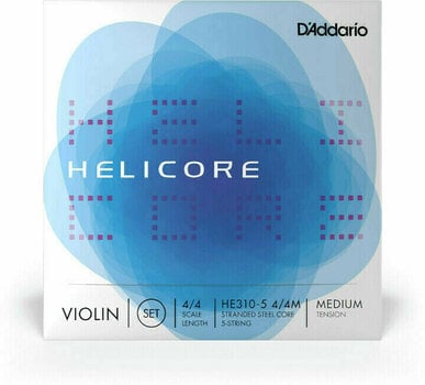 Struny do skrzypiec D'Addario HE310-5 4/4M Helicore 5s - 1