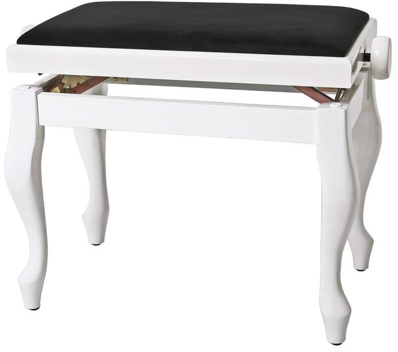 Drevené alebo klasické klavírne stoličky
 GEWA Piano Bench Deluxe Classic White Gloss