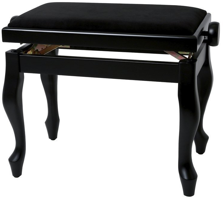Klaverstole af træ eller klassiske klaverstole GEWA Piano Bench Deluxe Classic Black Matt