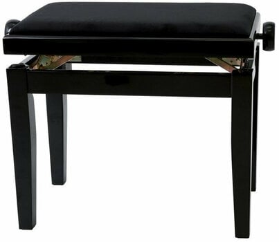 Klaverstole af træ eller klassiske klaverstole GEWA Piano Bench Deluxe Black High Polish - 1