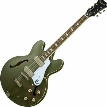 Halvakustisk gitarr Epiphone Casino Worn Olive Drab - 1