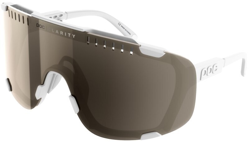 Óculos de ciclismo POC Devour Hydrogen White/Clarity MTB Silver Mirror Óculos de ciclismo