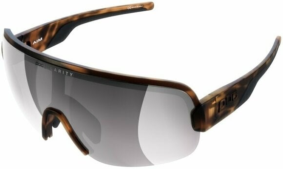 Cycling Glasses POC Aim Tortoise Brown/Clarity Road Silver Mirror Cycling Glasses (Just unboxed) - 1