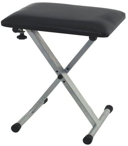 Metalowe krzesło fortepianowe
 GEWA 900529 Keyboard Bench Silver-Grey