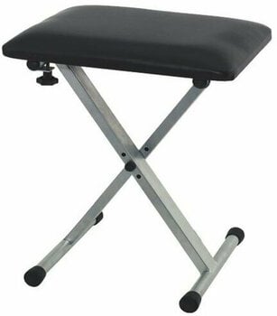 Metalowe krzesło fortepianowe
 GEWA 900529 Keyboard Bench Silver-Grey - 1