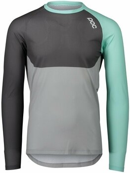 Maglietta ciclismo POC MTB Pure LS Jersey Maglia Fluorite Green/Sylvanite Grey/Alloy Grey S - 1