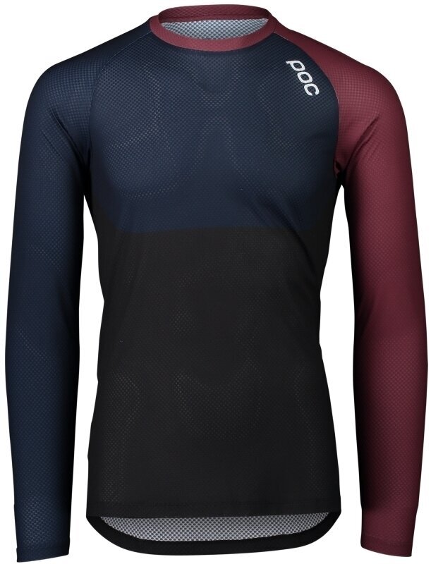 Odzież kolarska / koszulka POC MTB Pure LS Jersey Golf Propylene Red/Turmaline Navy/Uranium Black XL