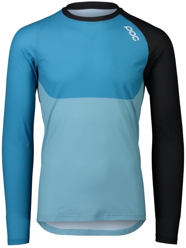 Велосипедна тениска POC MTB Pure LS Jersey Джърси Uranium Black/Basalt Blue/LT Basalt Blue M