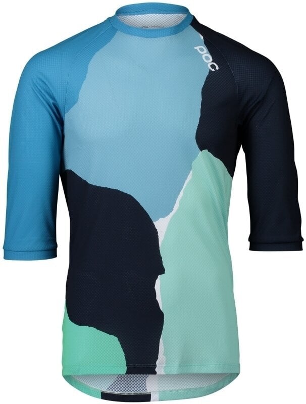 Odzież kolarska / koszulka POC MTB Pure 3/4 Jersey Color Splashes Multi Basalt Blue S