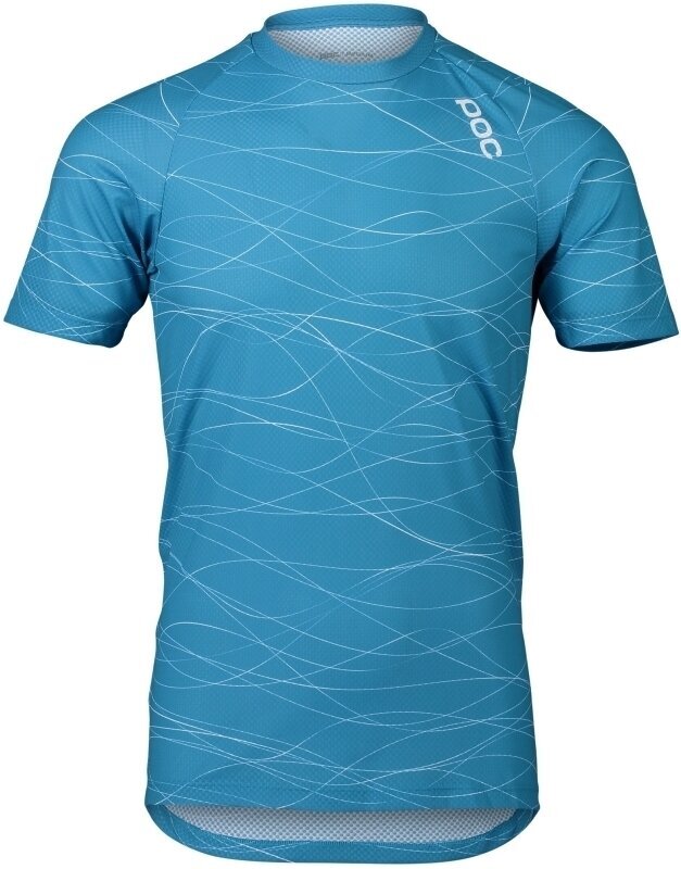 Cykeltröja POC MTB Pure Tee T-shirt Lines Basalt Blue L