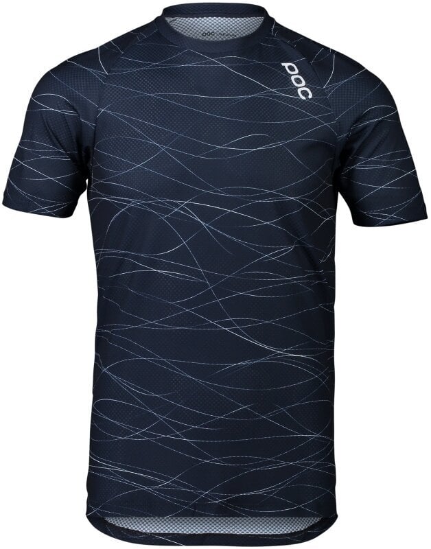 Fietsshirt POC MTB Pure Tee T-shirt Lines Turmaline Navy S