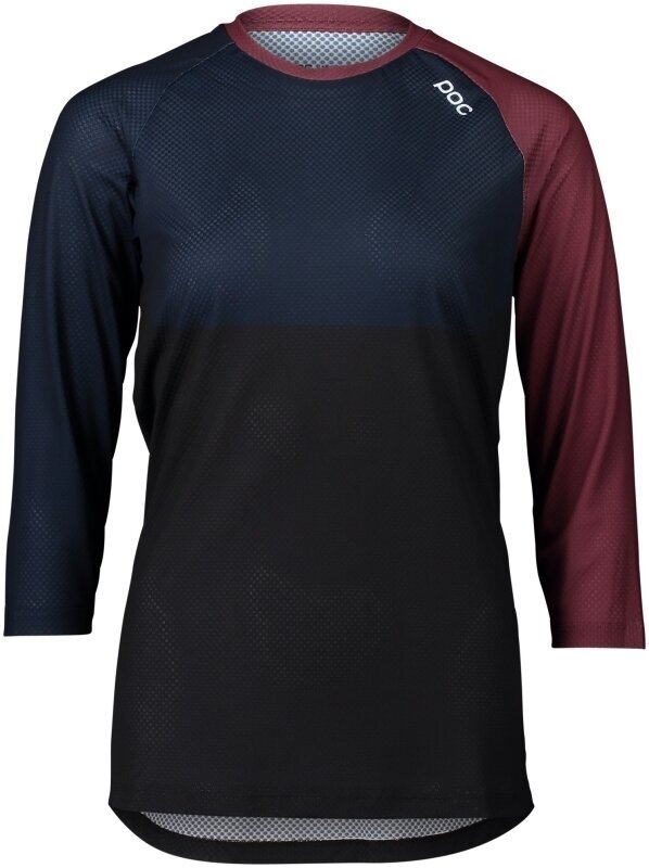 Tricou ciclism POC Women's Pure 3/4 Jersey Tricou Propylene Red/Turmaline Navy/Uranium Black 2XL