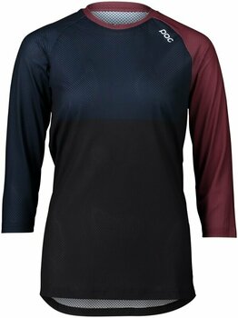 Jersey/T-Shirt POC Women's Pure 3/4 Jersey Jersey Propylene Red/Turmaline Navy/Uranium Black 2XL - 1