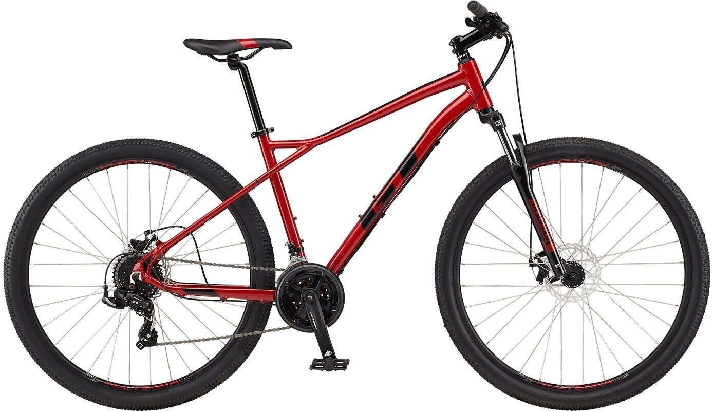 Bicicleta Hardtail GT Aggressor Sport Shimano Tourney RD-TX800 3x7 Red L Bicicleta Hardtail