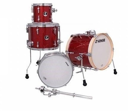 Akustik-Drumset Sonor SSE 14 Martini WM Red Galaxy Sparkle