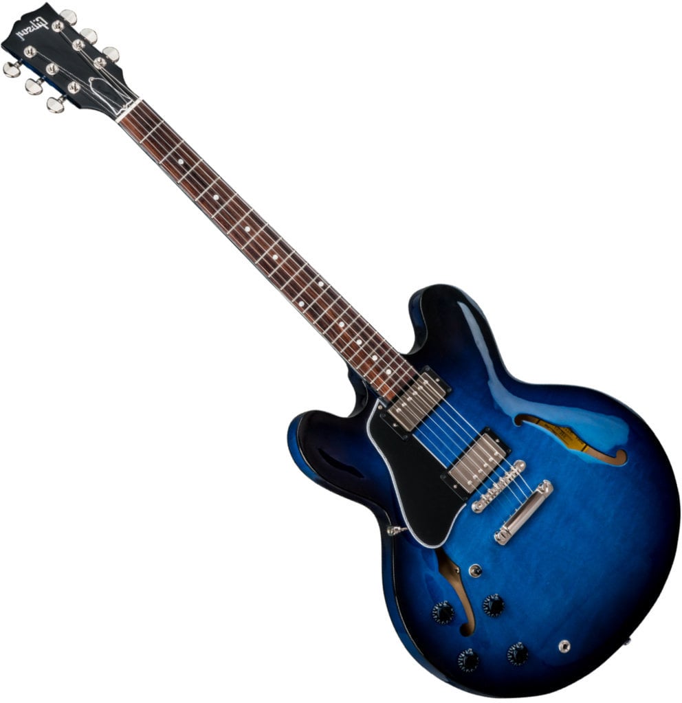 Guitare électrique pour gauchers Gibson ES-335 Lefty Dot Blues Burst