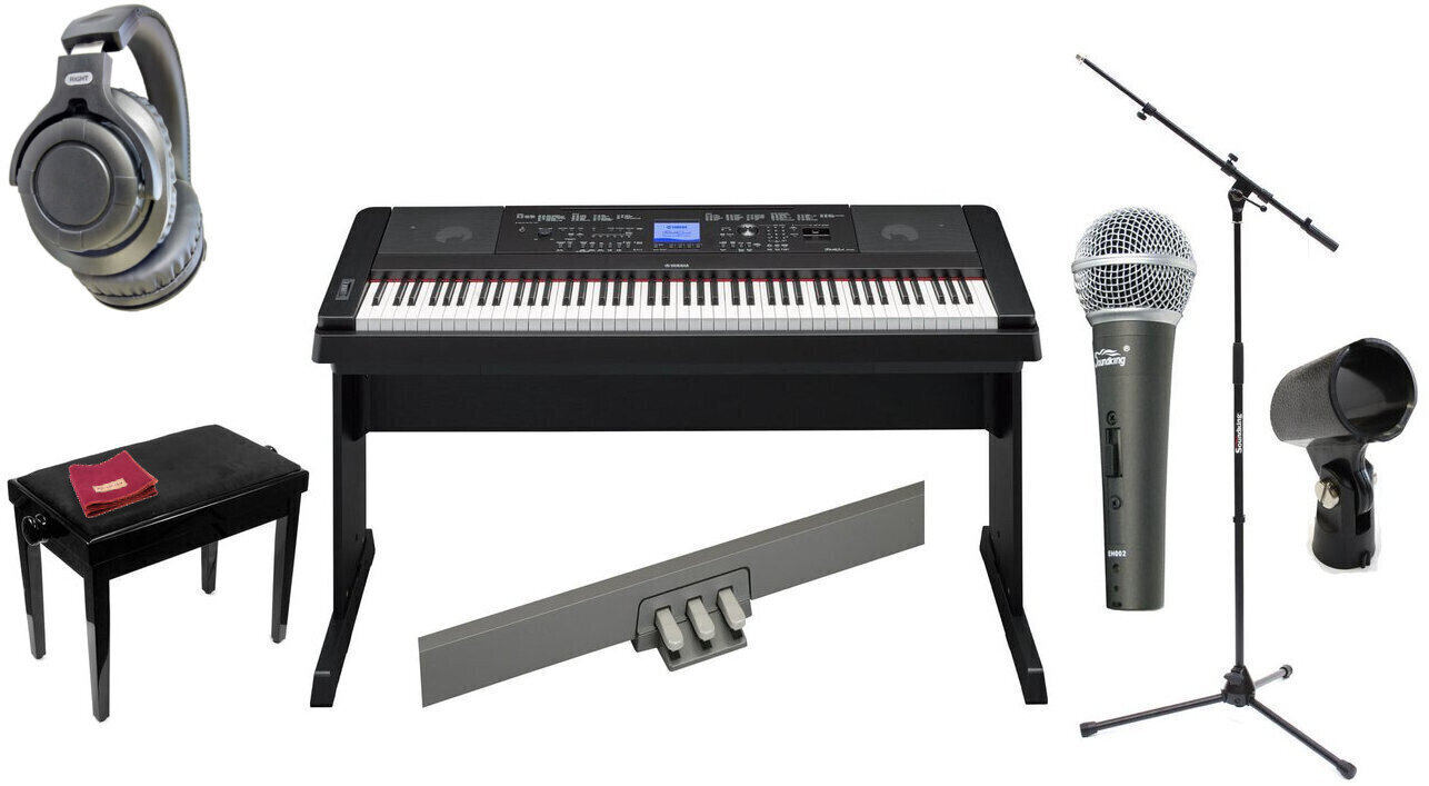 Piano numérique Yamaha DGX-660 BK DELUXE SET Noir Piano numérique