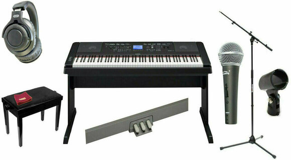 Piano numérique Yamaha DGX-660 BK DELUXE SET Noir Piano numérique - 1