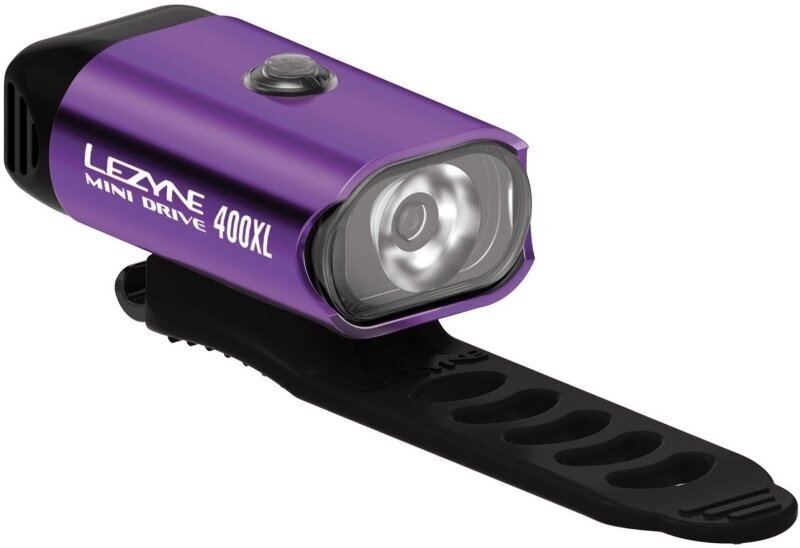 Μπροστινά Φώτα Ποδηλάτου Lezyne Mini Drive 400 lm Purple/Hi Gloss Μπροστινά Φώτα Ποδηλάτου