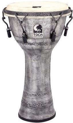 Djembé Toca Percussion SFDMX-10AS Djembe Freestyle Mechanically Tuned Antique Silver