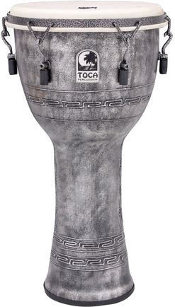 Djembe Toca Percussion SFDMX-12AS Djembe Freestyle Mechanically Tuned Antique Silver
