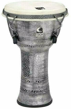 Djembe Toca Percussion SFDMX-9AS Djembe Freestyle Mechanically Tuned Antique Silver - 1