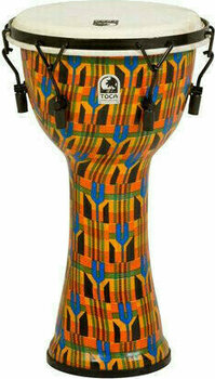 Djembé Toca Percussion SFDMX-10K Djembe Freestyle Mechanically Tuned Kente Cloth - 1