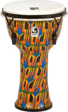 Djembé Toca Percussion SFDMX-9K Djembe Freestyle Mechanically Tuned Kente Cloth