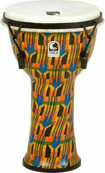 Djembé Toca Percussion SFDMX-9K Djembe Freestyle Mechanically Tuned Kente Cloth - 1