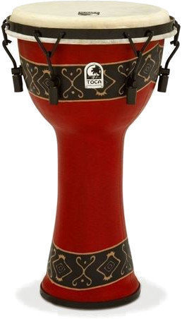 Djembé Toca Percussion SFDMX-10RP Djembe Freestyle Mechanically Tuned Bali Red