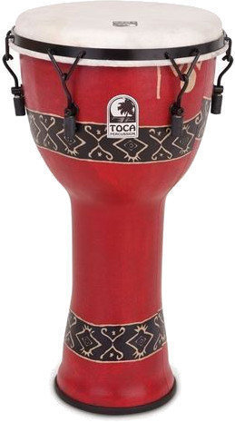 Yembe Toca Percussion SFDMX-12RP Djembe Freestyle Mechanically Tuned Bali Red