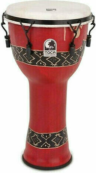 Yembe Toca Percussion SFDMX-12RP Djembe Freestyle Mechanically Tuned Bali Red - 1