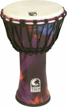 Djembe Toca Percussion SFDJ-10WP Djembe Freestyle Rope Tuned Woodstock Purple - 1
