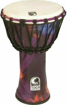 Djembe Toca Percussion SFDJ-12WP Freestyle Rope Djembe Woodstock Purple - 1