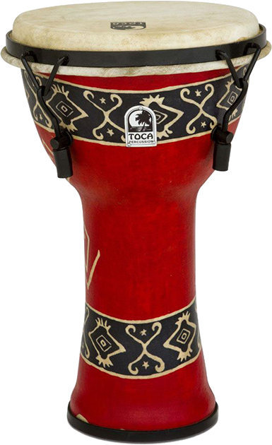 Djembe Toca Percussion SFDMX-9RP Djembe Freestyle Mechanically Tuned Bali Red