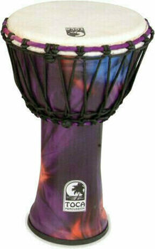 Djembe Toca Percussion SFDJ-7WP Djembe Freestyle Rope Tuned Woodstock Purple - 1