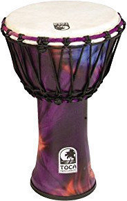 Djembé Toca Percussion SFDJ-9WP Djembe Freestyle Rope Tuned Woodstock Purple