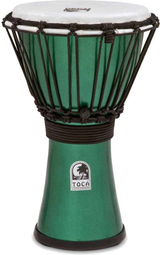 Yembe Toca Percussion TFCDJ-7MG Djembe Freestyle ColorSound Metallic Green