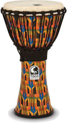 Djembé Toca Percussion SFDJ-10K Djembe Freestyle Rope Tuned Kente Cloth